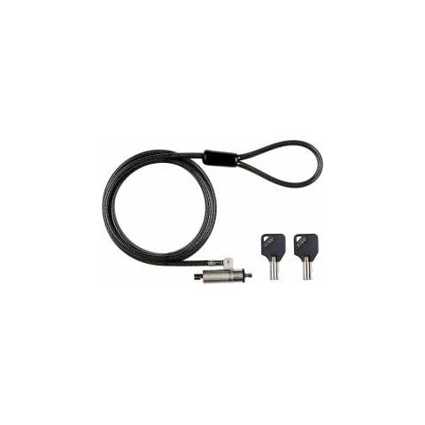 Security Lock With Keys For - Wedge Slot ?4.5mm X 180cm - Cut-resistant 7x7 Twisted Strand Carbon Steel, Black ?4.5mm X 180cm - Warranty: 36m - Foto 1