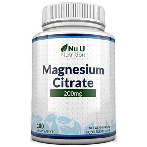 Il Magnesio Citrato 200mg 180 Compresse Per 6 Mesi Apporto Di Magnesio Compresse Made In Uk Da - Foto 1