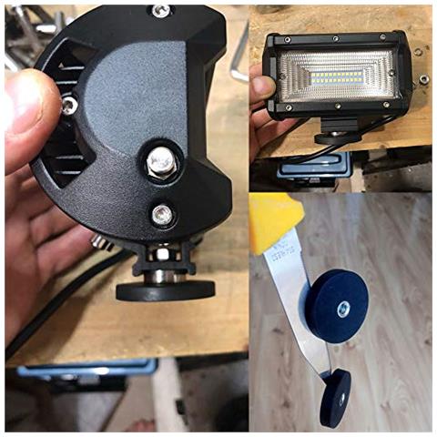 4sets Rivestito Di Gomma Magnete Pot Forte Neodimio Base Magnetica Con M6 Filetto Maschio Stud Round Disco Magnetics Verticale Magnetica 18.0kg Pull-forza - Foto 4