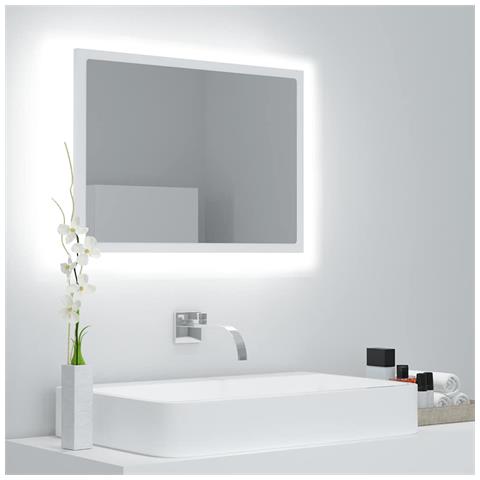 Specchio da Bagno con LED Bianco 60x8,5x37 cm in Acrilico - Foto 9