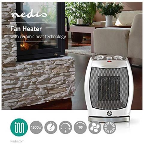 HTFA11CWT Termoventilatore in Ceramica | 750 e 1500 W | Grigio - Foto 2