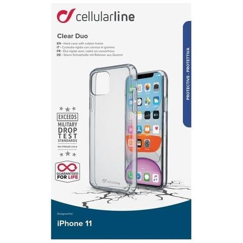 Cover Cellular Line Clearduoiphxr2t Clear Duo Iphone 11 Trasparente - Foto 1