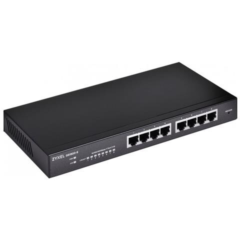 Switch GS1900-8 Gigabit Ethernet L2 gestito (10/100/1000) Nero - Foto 2
