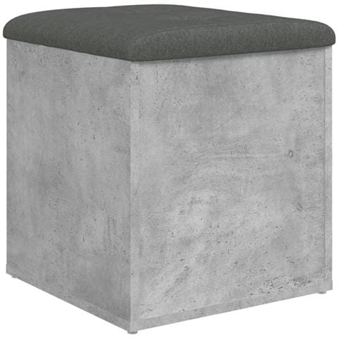 Panca Portaoggetti Grigio Cemento 42x42x45 Cm Legno Multistrato - Foto 2