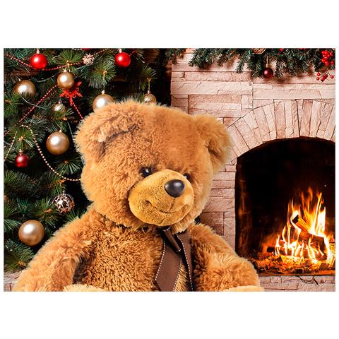 Parure Copripiumino Sacco Piumino Letto 100% Cotone Sogni D''oro Disegno Camino Orso Dis. 68 Matrimoniale Camino Orso - Foto 4