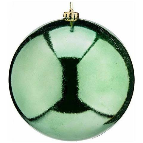 Palla Di Natale Verde Plastica 20 X 20 X 20 Cm (12 Unità) - Foto 2