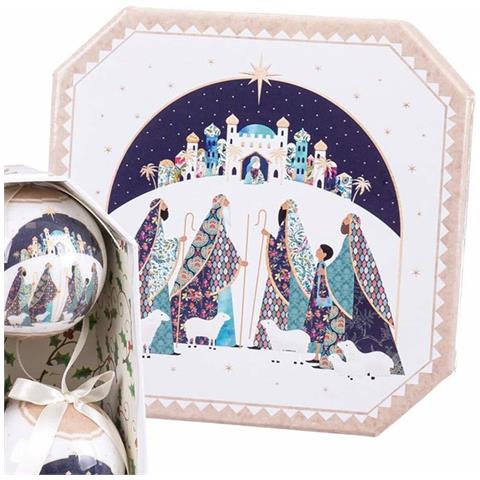 Palle Di Natale Multicolore Polyfoam Re Magi 7,5 X 7,5 X 7,5 Cm (5 Unità) - Foto 2