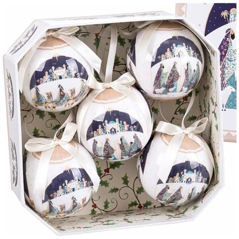 Palle Di Natale Multicolore Polyfoam Re Magi 7,5 X 7,5 X 7,5 Cm (5 Unità) - Foto 3