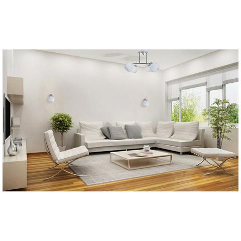 Lampadario Activejet Aje-irma 5p Bianco Nero Argentato Metallo 40 W 50,9 X 28 X 46 Cm - Foto 5