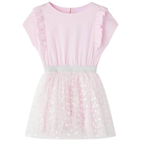 Abito Da Bambina Con Volant Rosa Chiaro 92 - Foto 1