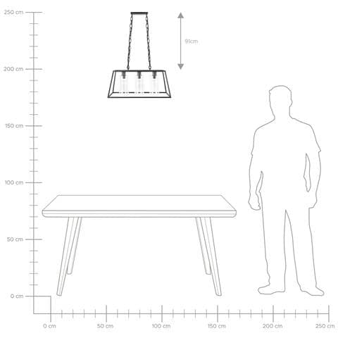 Lampadario Muger Metallo Nero - Foto 2