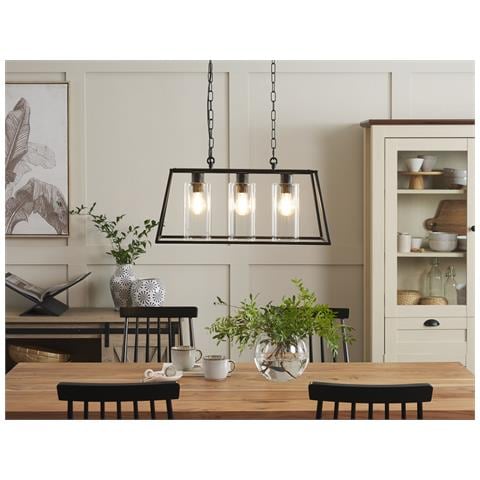 Lampadario Muger Metallo Nero - Foto 1