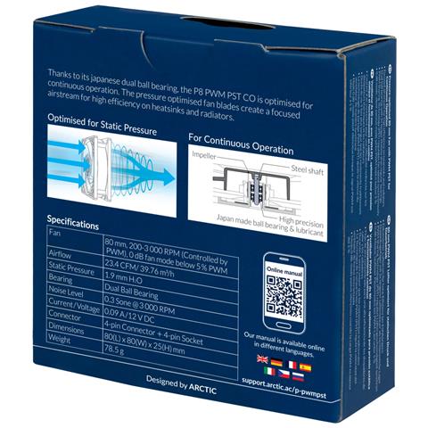 P8 PWM PST CO Case per computer Ventilatore 8 cm Nero - Foto 2