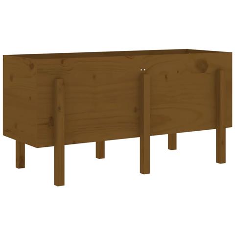 Fioriera Rialzata Da Giardino Miele 121x50x57 Cm Massello Pino - Foto 1