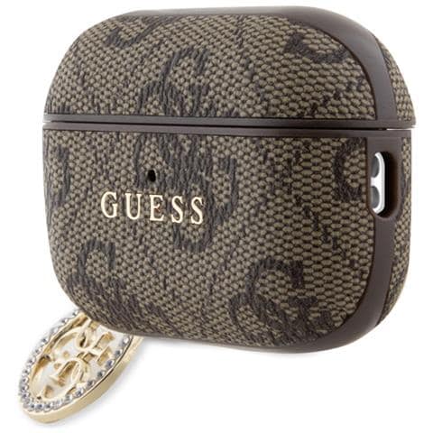 Cover Per Airpods Pro 2 4g Script Con Charm Brillante Ornato Da Strass, Marrone - Foto 3