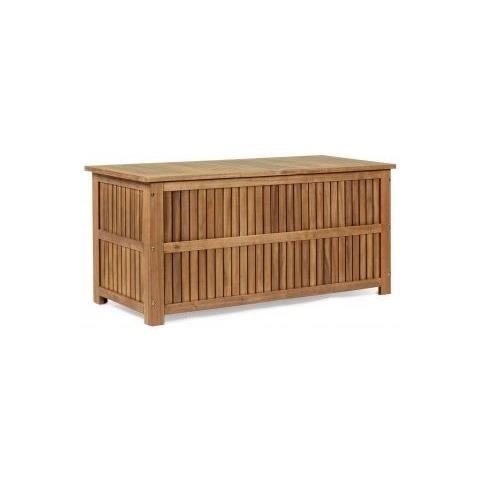 Baule Cassapanca Con Doghe In Legno Di Acacia 130x55xh59 Cm Honey Box - Foto 7