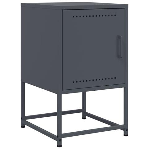 Comodino Antracite 36x39x60,5 Cm In Acciaio - Foto 1