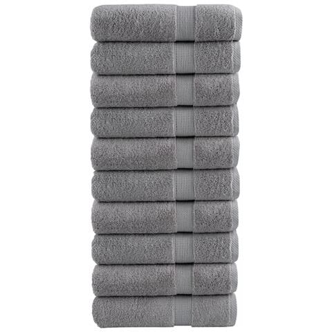 Asciugamani Da Doccia Solund 10 Pz Grigi 70x140 Cm 600gsm - Foto 1