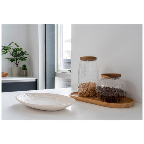 Vassoio Brenda - Bianco - Ceramica - 20,3x30,5x3,8 Cm - Foto 2