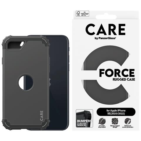 CARE Case Fashionable Black FORCE iPhone 7/8/SE custodia per cellulare Cover Trasparente - Foto 4