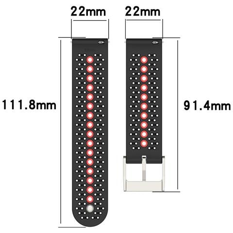 Cinturino Suunto 9 Peak - Cinturino Per Orologio In Silicone Traspirante Black+orange - Foto 2