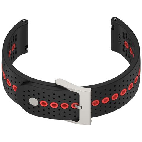 Cinturino Suunto 9 Peak - Cinturino Per Orologio In Silicone Traspirante Black+orange - Foto 4