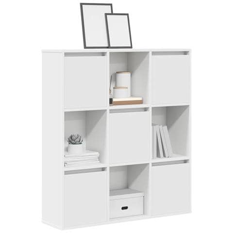 Libreria Bianca 89x24x101,5 Cm In Legno Multistrato - Foto 1