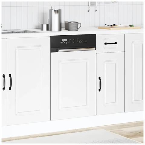 Pannello Lavastoviglie Kalmar Bianco 45x1,5x67 Cm In Truciolato - Foto 3