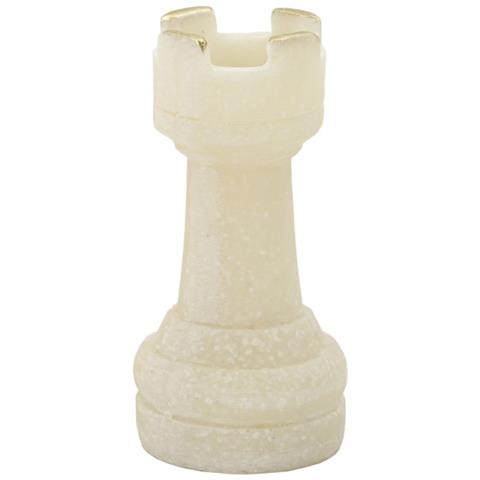 Scultura Scacchi 6 - Bianco - Poliresina - 4,4x4,4x10,3 Cm - Foto 2