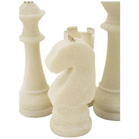 Scultura Scacchi 6 - Bianco - Poliresina - 4,4x4,4x10,3 Cm - Foto 8