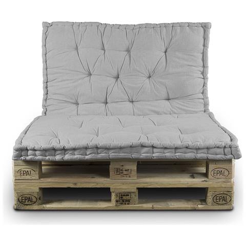 Cuscino Mattonella Per Seduta-schienale Divani Pallet Cuscino Per Bancale 60x60 Grigio - Foto 2