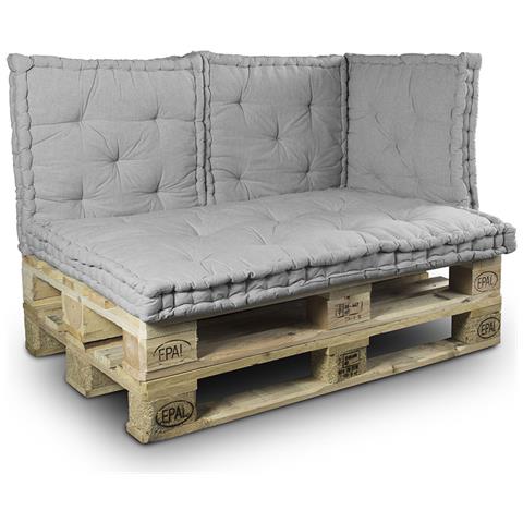 Cuscino Mattonella Per Seduta-schienale Divani Pallet Cuscino Per Bancale 60x60 Grigio - Foto 1