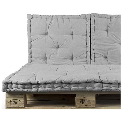 Cuscino Mattonella Per Seduta-schienale Divani Pallet Cuscino Per Bancale 60x60 Grigio - Foto 4