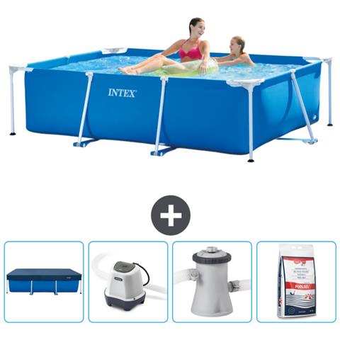 Piscina Fuori Terra - Rettangolo - 220x150x60 Cm - Blu - Include Accessori Coordinati Cb53 - Foto 1