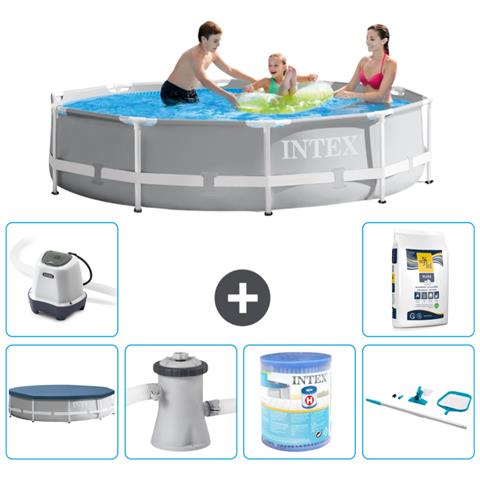 Piscina Fuori Terra - In Giro - 305x76 Cm - Grigio - Include Accessori Coordinati A1849 - Foto 1