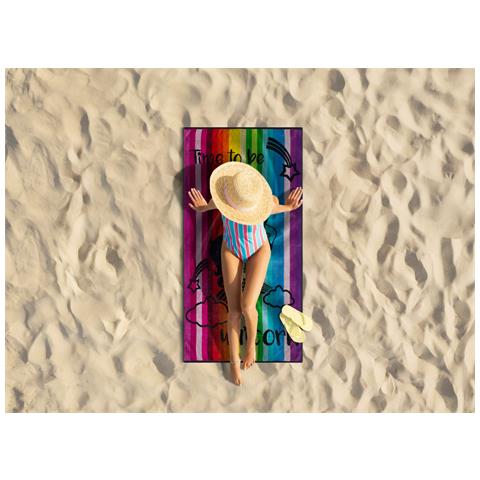 Telo Mare Jacquard Spugna Asciugamano Spiaggia Disegno Unicorno - Foto 5