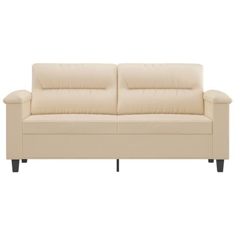 Lusso Casadino - Divano A 2 Posti Crema 140 Cm In Tessuto Microfibra - Foto 2