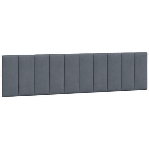 Cuscino Testiera Grigio Scuro 200 cm in Velluto - Foto 1