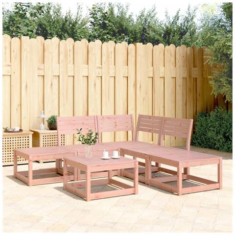 Set Divani da Giardino 5 pz in Legno Massello di Douglas - Foto 2