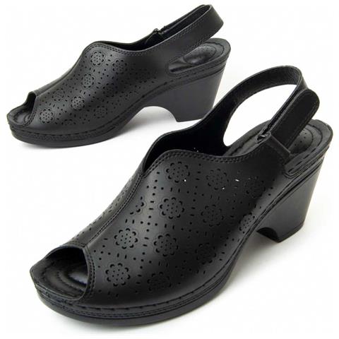 Sandalo Con Tacco Salena Nero - Foto 1