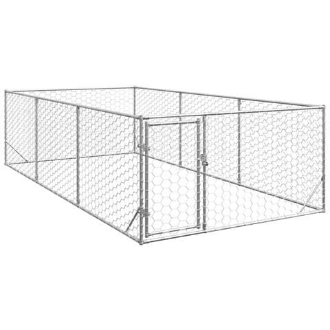 Cuccia per Cani da Esterno con Porta 2x4x1 m Acciaio Zincato - Foto 1