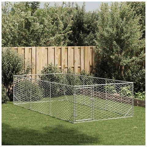 Cuccia per Cani da Esterno con Porta 2x4x1 m Acciaio Zincato - Foto 2