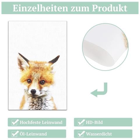 Poster Decorativi Per Bambini - Set Di 6 Animaletti Per La Cameretta - Foto 2