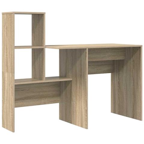 Scrivania rovere sonoma 131.5 x 50 x 106.5 cm Legno multistrato - Foto 1