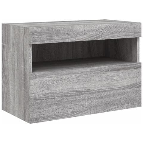 Set Mobili TV a Muro 7 pz con Luci LED Grigio Sonoma - Foto 9