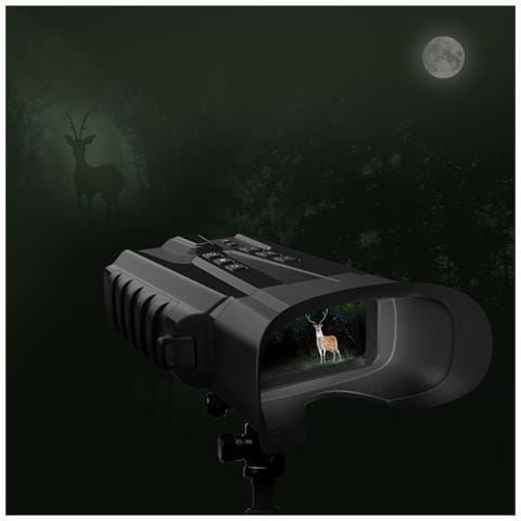 Binocolo Digitale Ad Alta Definizione Per Visione Notturna Con Zoom 4x E Illuminazione A rarossi Black - Foto 2