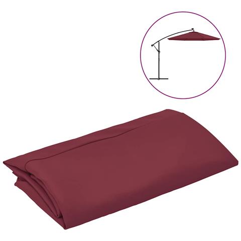 Lusso Casadino - Telo Di Ricambio Per Ombrellone Bordeaux 350 Cm - Foto 1