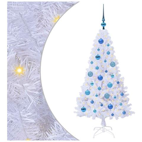 Albero di Natale artificiale Bianco 120 cm PVC e Acciaio - Foto 1