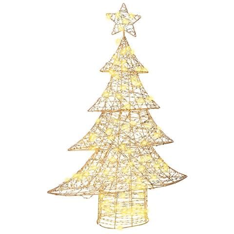 Albero di Natale con 120 LED Bianco caldo 120 cm PET - Foto 1