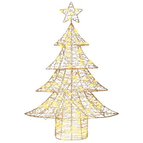 Albero di Natale con 120 LED Bianco caldo 120 cm PET - Foto 2